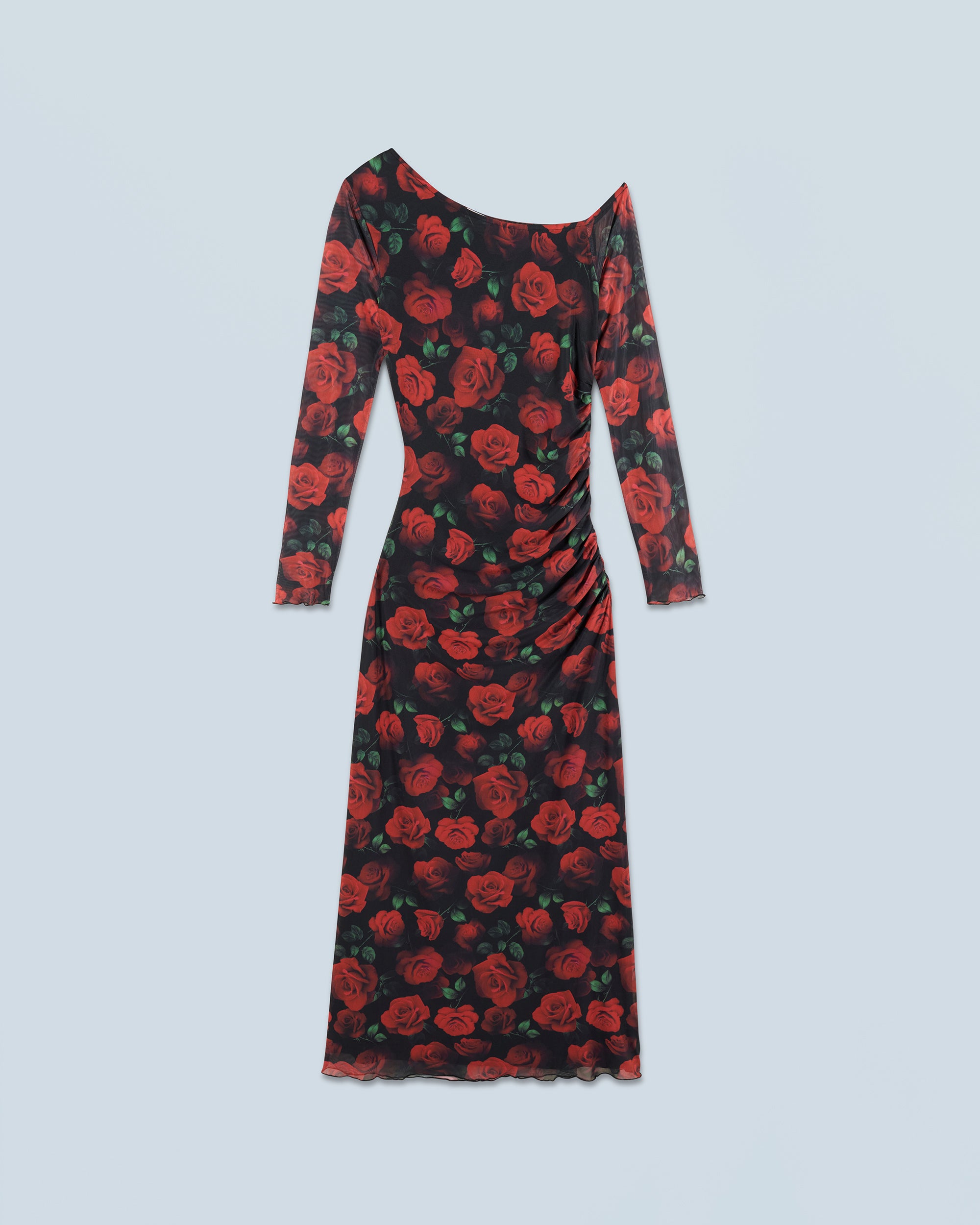 PASSIONATE ROSES / NEW / QTY : 66 / Robe Longue Asymetrique - Passionate Roses