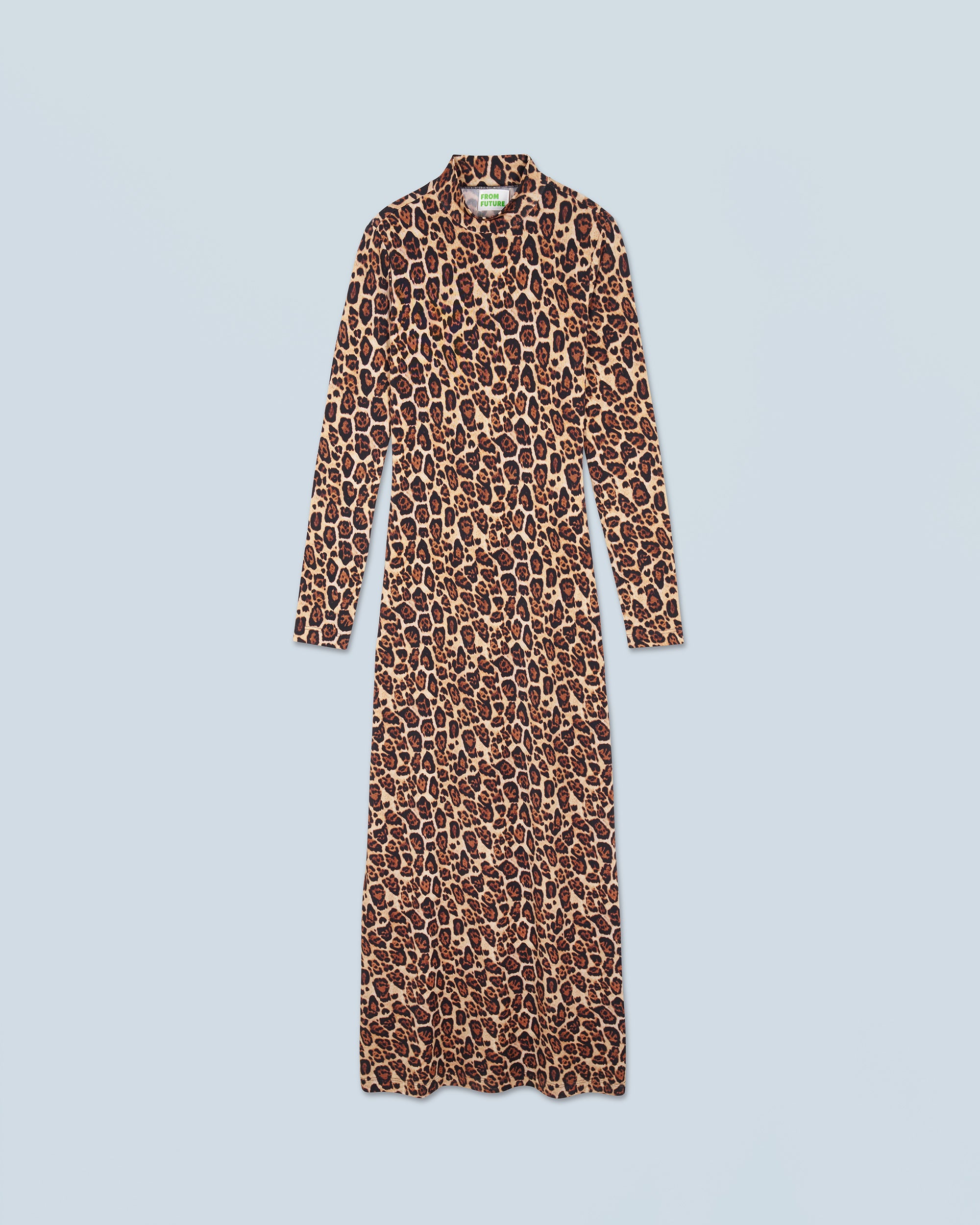 HOT LEOPARD / NEW / QTY : 104 / Robe Longue Manche Longue Jersey - Hot Leopard