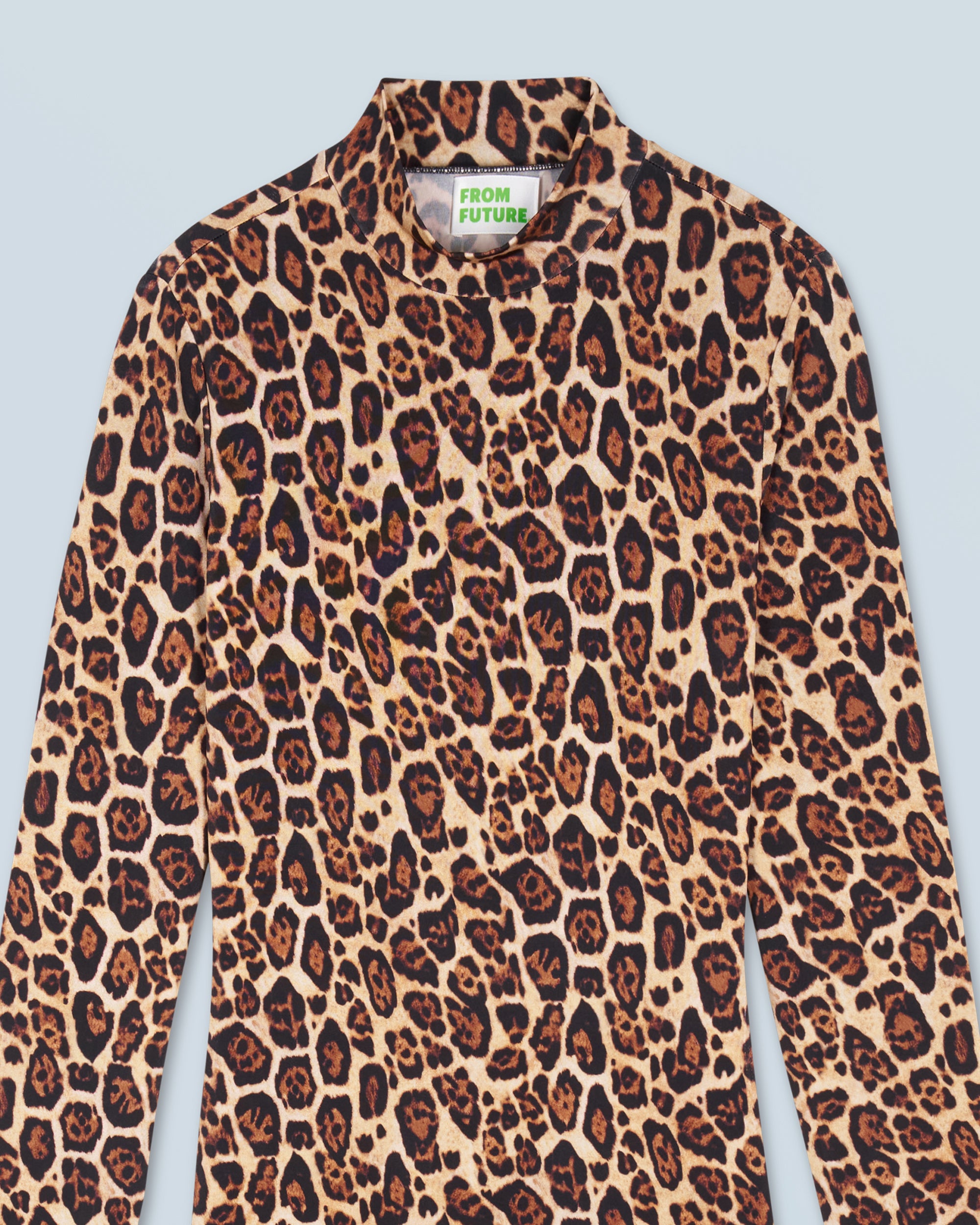 HOT LEOPARD / NEW / QTY : 104 / Robe Longue Manche Longue Jersey - Hot Leopard