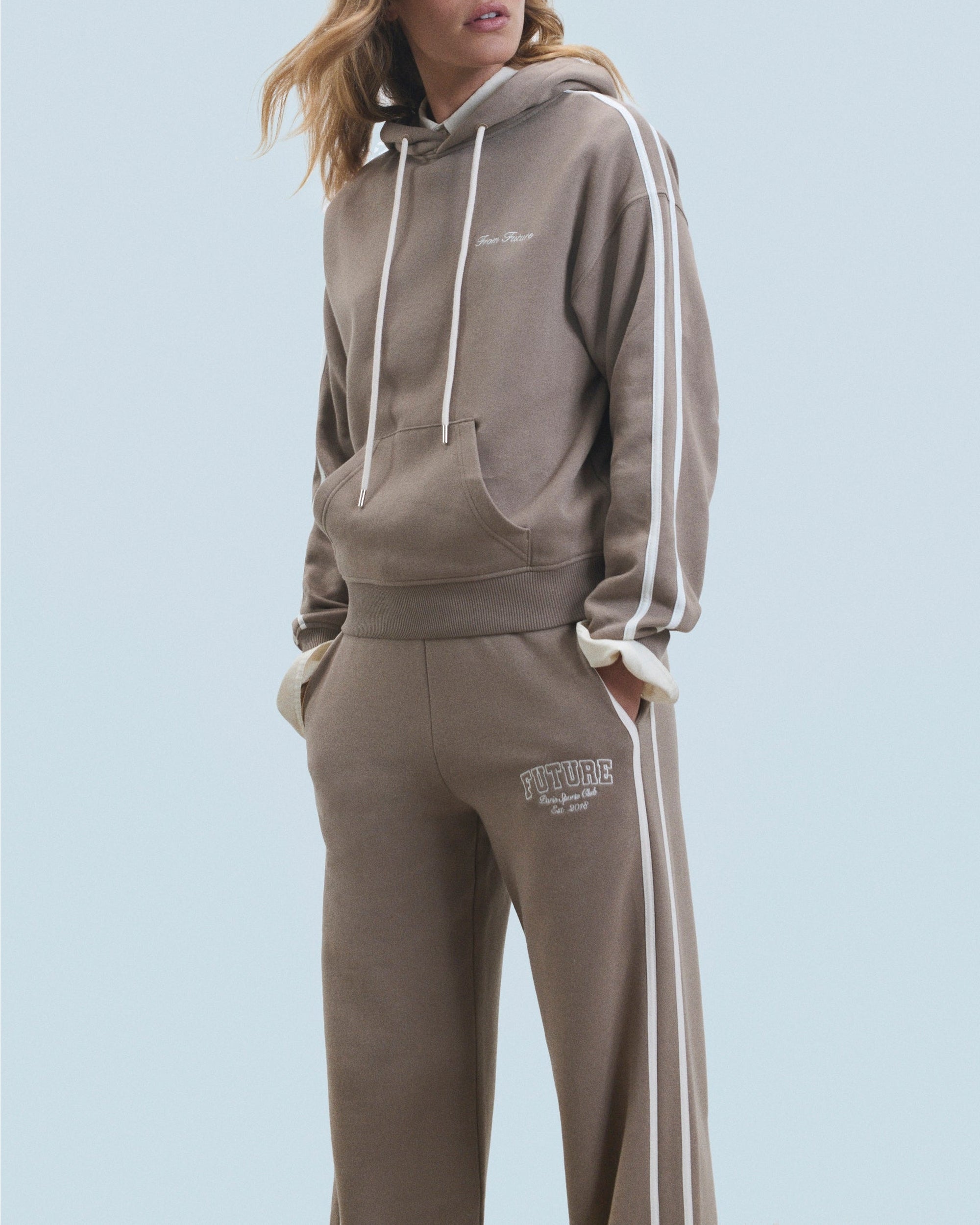 Hoodie Future Paris Sports Club - Taupe