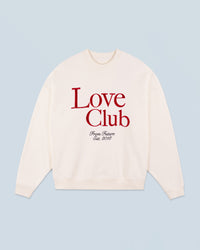 ECRU / NEW / QTY : 10 / Sweatshirt Col Rond Love Club - Ecru