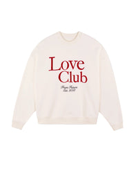 Sweatshirt à col rond Love Club - Ecru