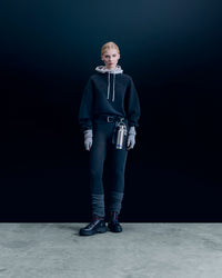Y. ONLY PORTE / WASHED BLACK / NEW / QTY : 24 / Sweatshirt Hoodie Ski Club - Washed Black