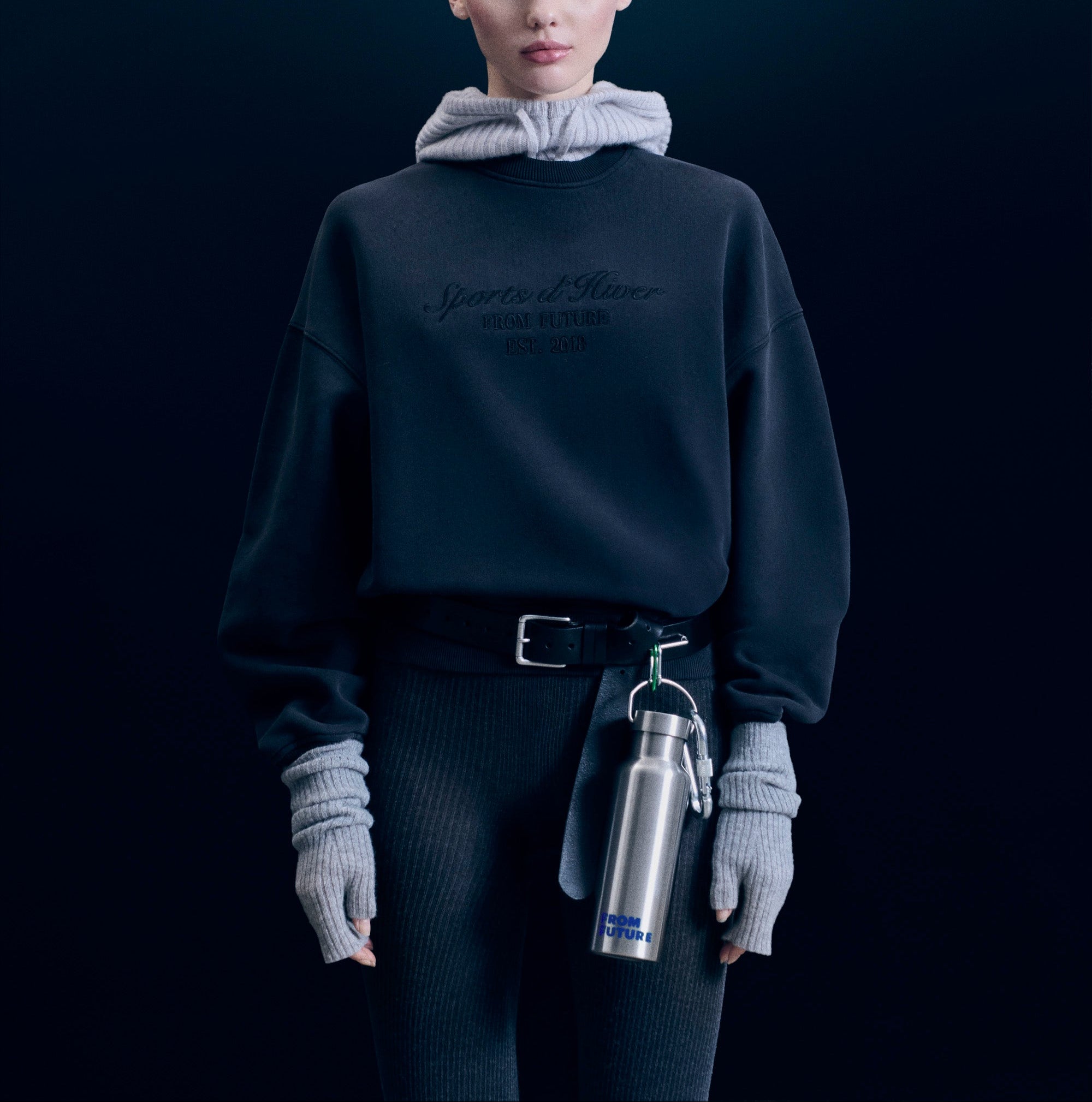 Hoodie Ski Club - Washed Black