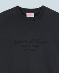 Y. ONLY PORTE / WASHED BLACK / NEW / QTY : 24 / Sweatshirt Hoodie Ski Club - Washed Black
