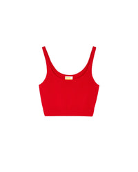Top à bretelles en cachemire - Hot Red