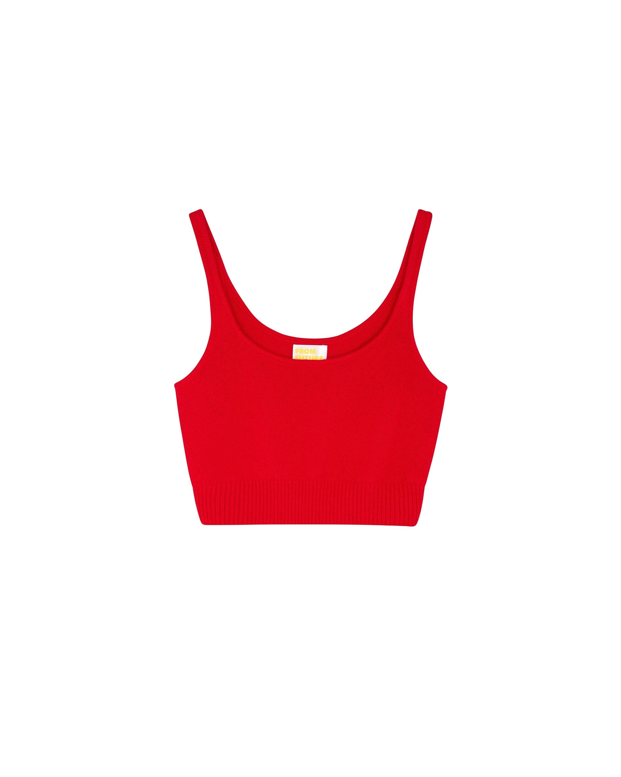 Top à bretelles en cachemire - Hot Red