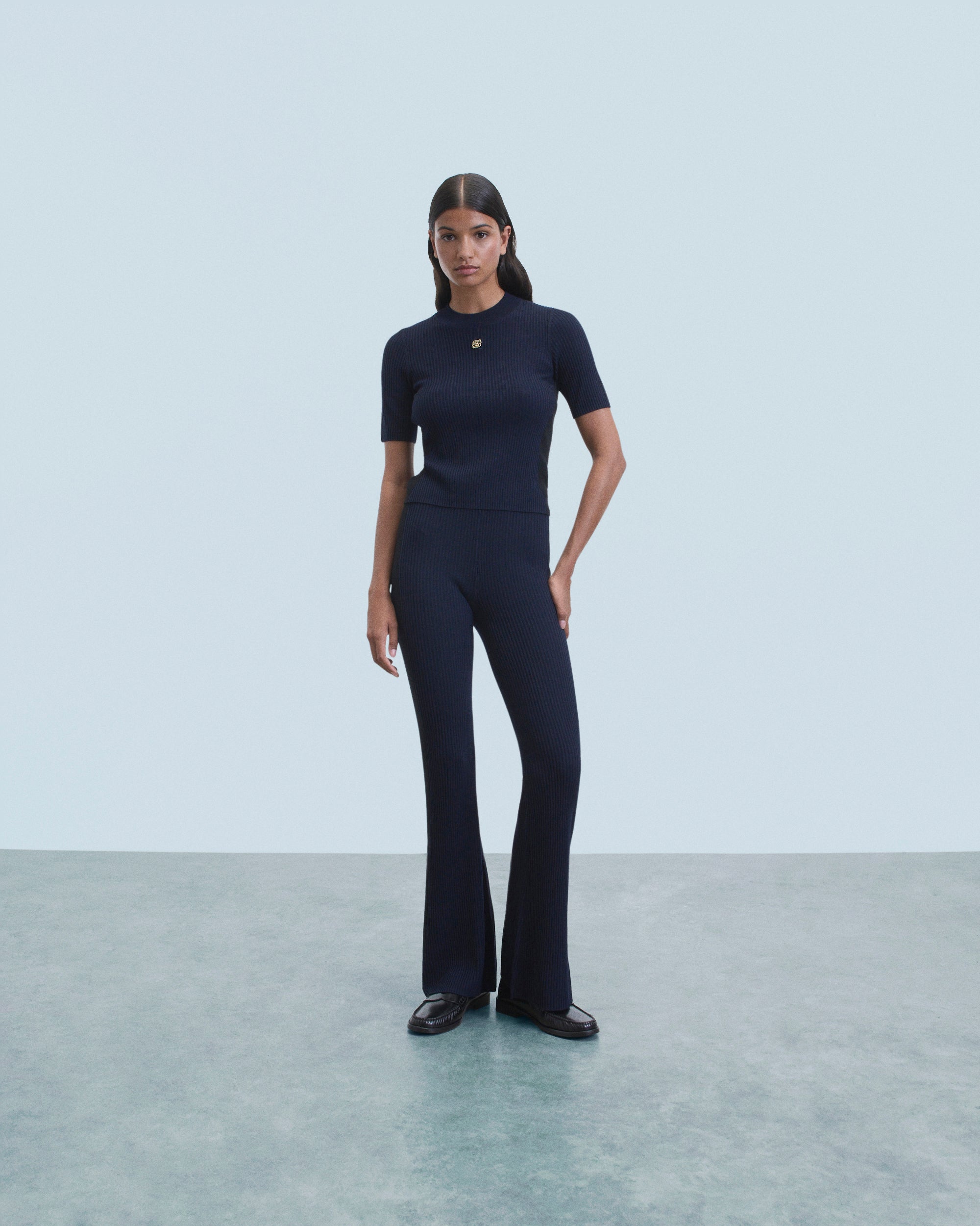 NAVY / NEW / QTY : 3 / Top Manches Courtes - Navy