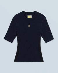 NAVY / NEW / QTY : 3 / Top Manches Courtes - Navy