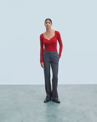 HOT RED / NEW / QTY : 24 / Top Manches Longues - Hot Red