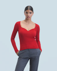 HOT RED / NEW / QTY : 24 / Top Manches Longues - Hot Red