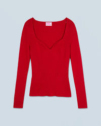 HOT RED / NEW / QTY : 24 / Top Manches Longues - Hot Red