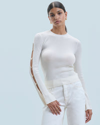 ECRU / NEW / QTY : 15 / Top Manches Longues - Ecru