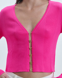 Top à manches longues en laine - Utopic Pink