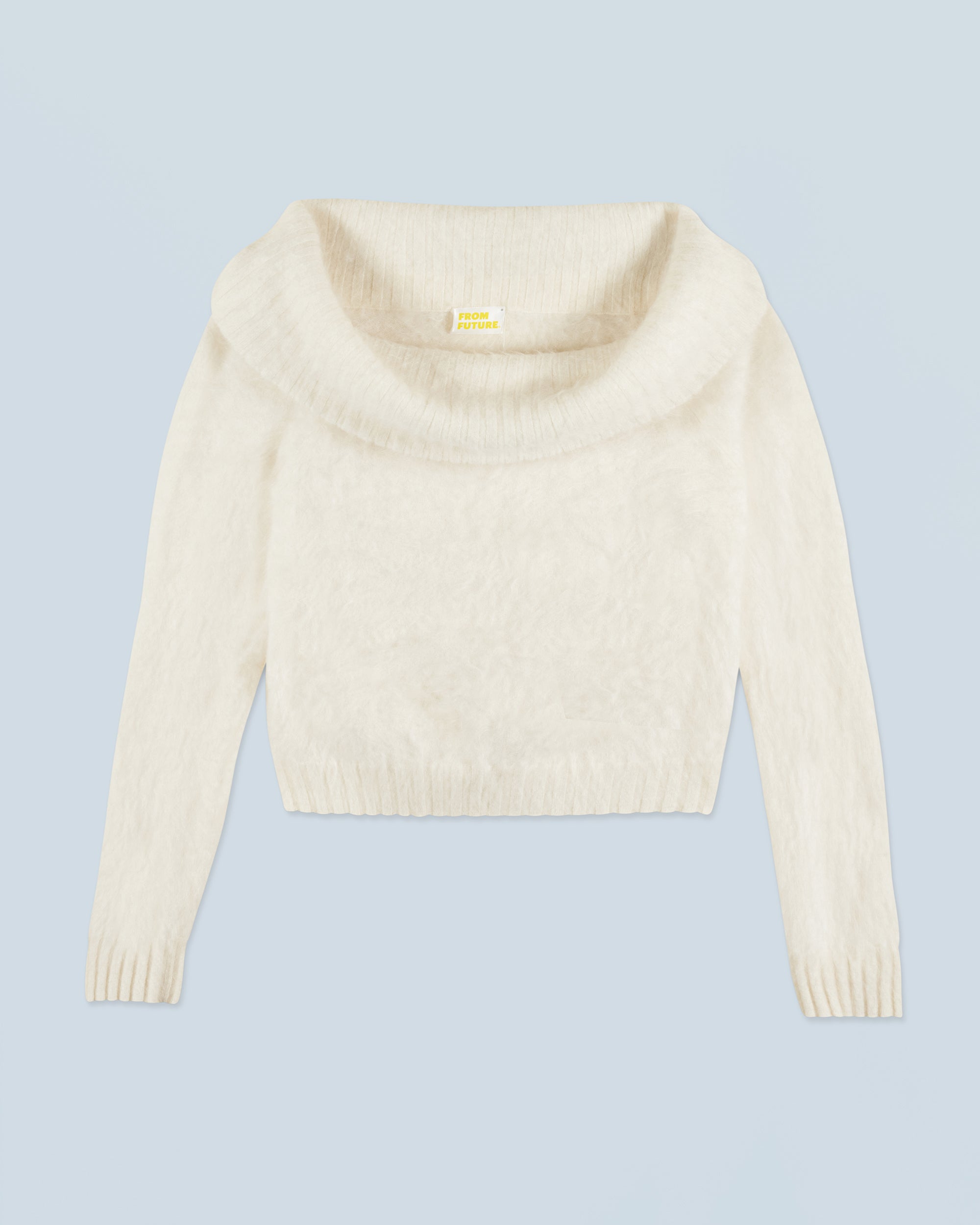 ECRU / NEW / QTY : 30 / Top Manches Longues en Cachemire Brossé - Ecru