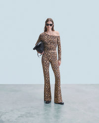 HOT LEOPARD / NEW / QTY : 67 / Top Asymetrique Jersey - Hot Leopard