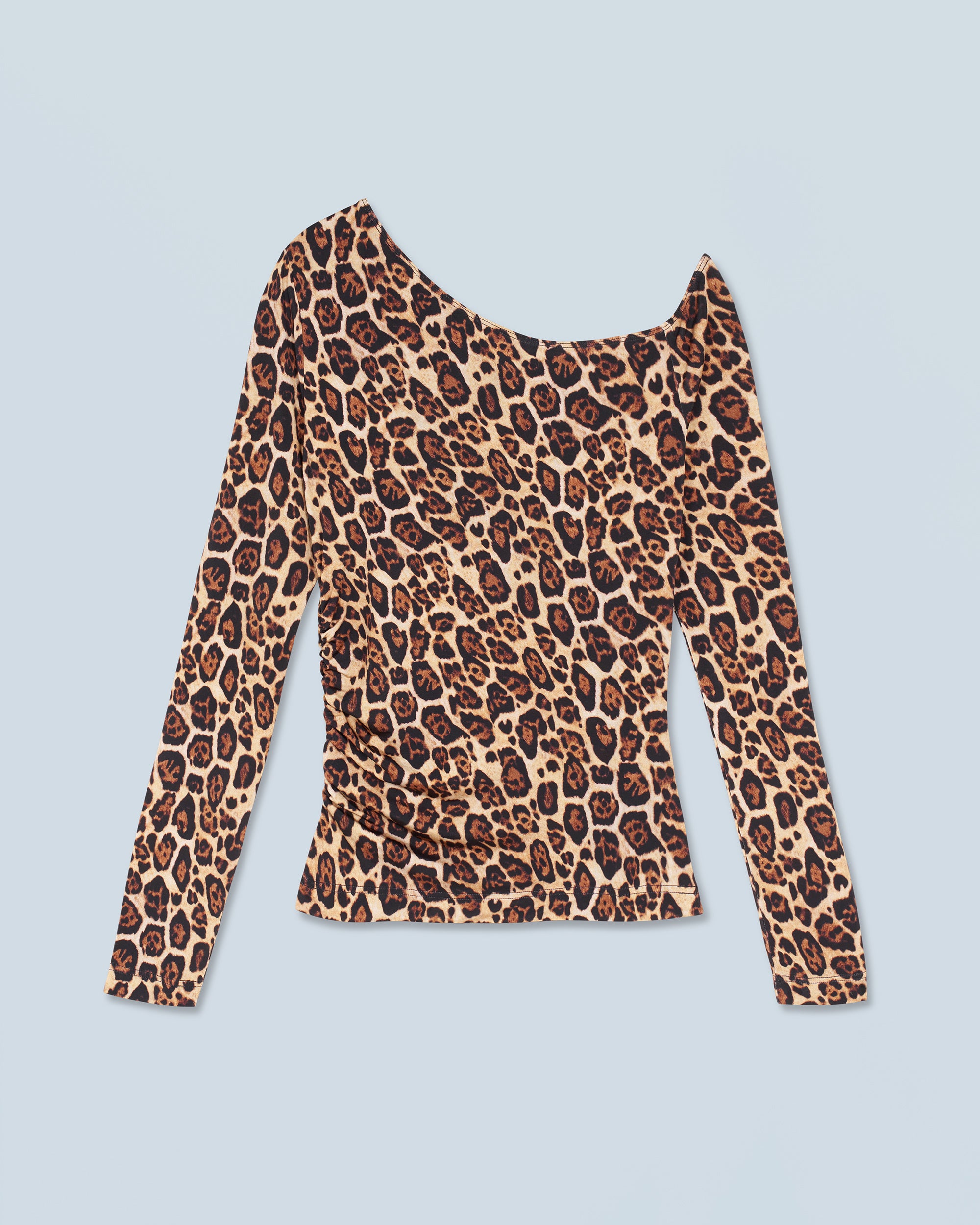 HOT LEOPARD / NEW / QTY : 67 / Top Asymetrique Jersey - Hot Leopard