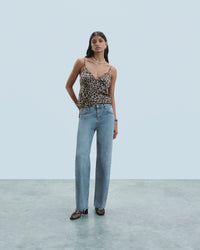 Y. ONLY PORTE / WINTER LEOPARD / NEW / QTY : 20 / Top Caraco - Winter Leopard