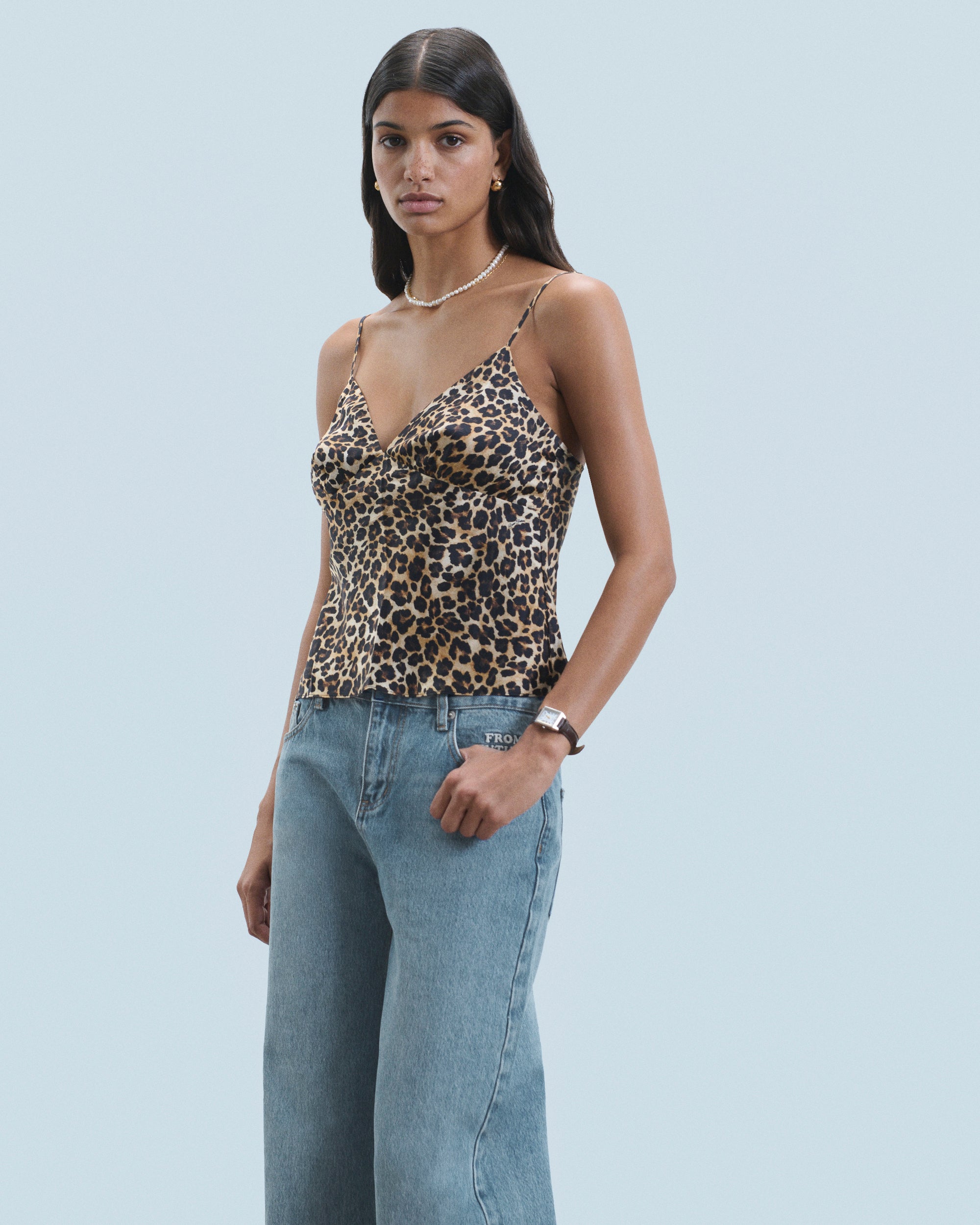 Y. ONLY PORTE / WINTER LEOPARD / NEW / QTY : 20 / Top Caraco - Winter Leopard