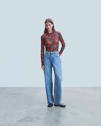 Y. ONLY PORTE / PASSIONATE ROSES / NEW / QTY : 32 / Top Manches Longues Mesh - Passionate Roses