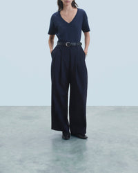 T-shirt à col V - Navy