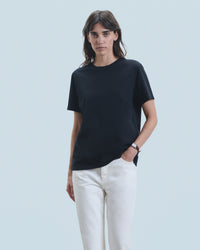 NOIR / NEW / QTY : 20 / T-shirt Col Rond Manches Courtes - Noir