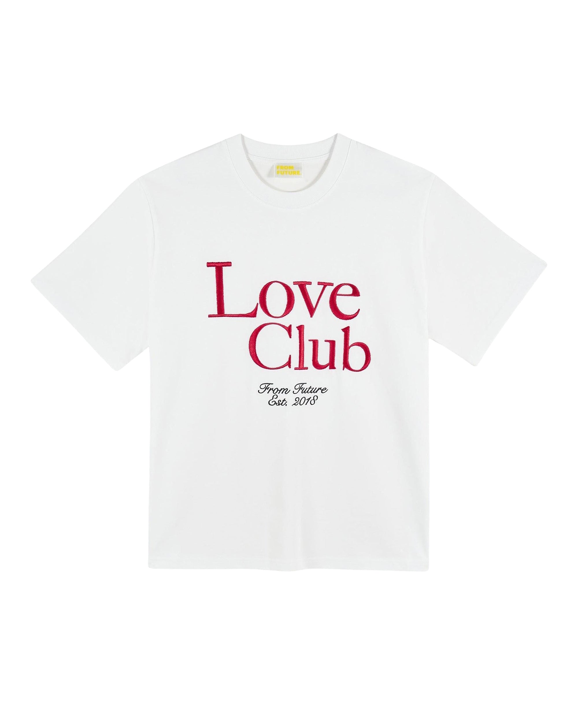 T-shirt à col rond Love Club - Blanc