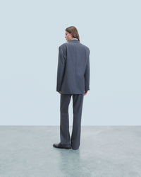 Veste blazer tailoring en laine - Gris
