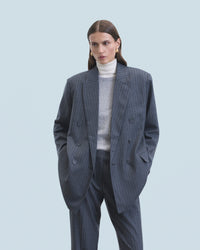 Y. ONLY PORTE / RAYURES GRIS / NEW / QTY : 34 / Veste Blazer Tailoring - Rayures Gris