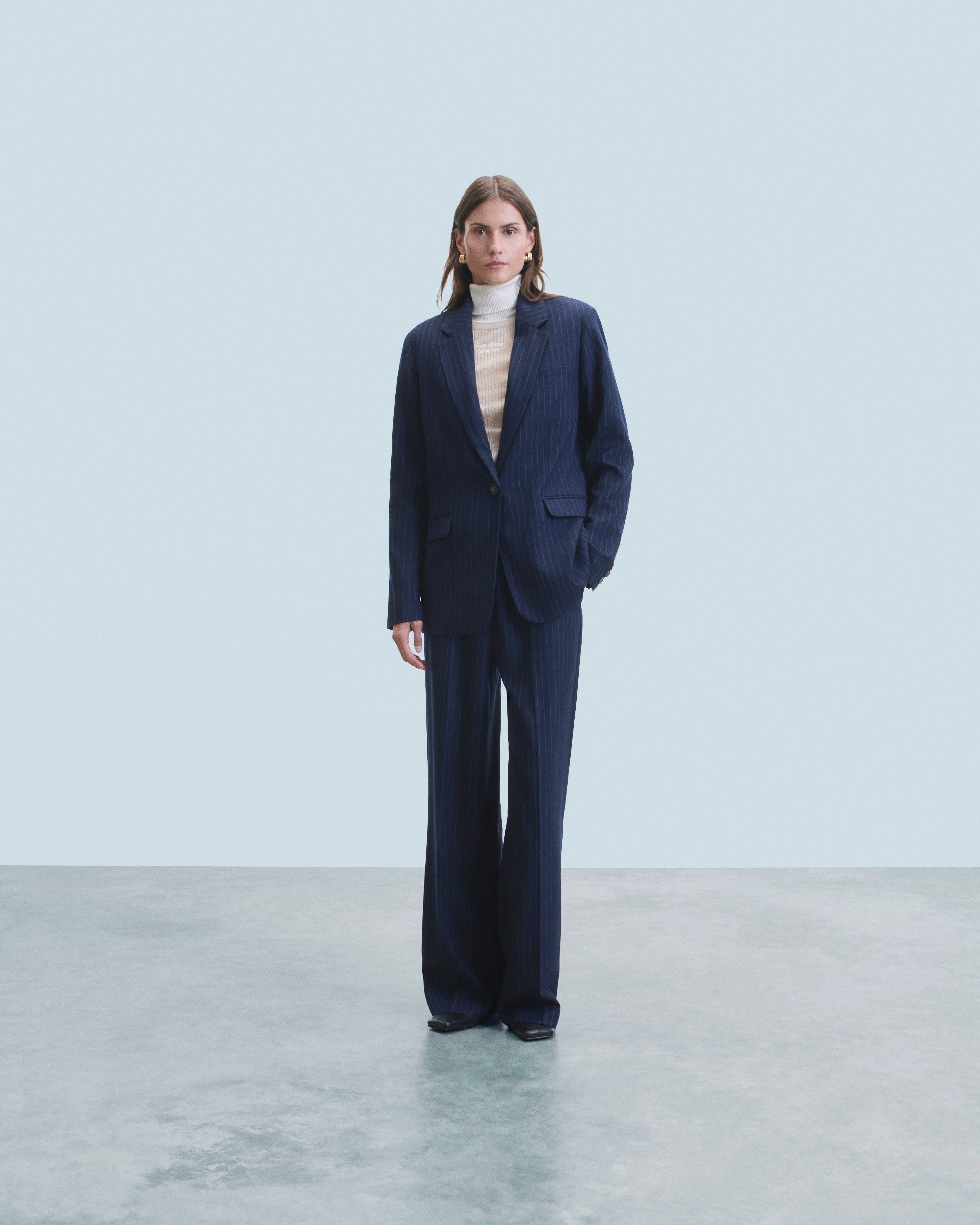 RAYURES NAVY / NEW / QTY : 26 / Veste Blazer Tailoring - Rayures Navy