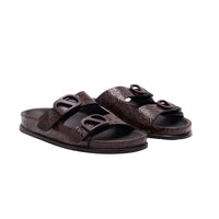 24qty NEW / Sandales Fred en cuir Nappa - Brown