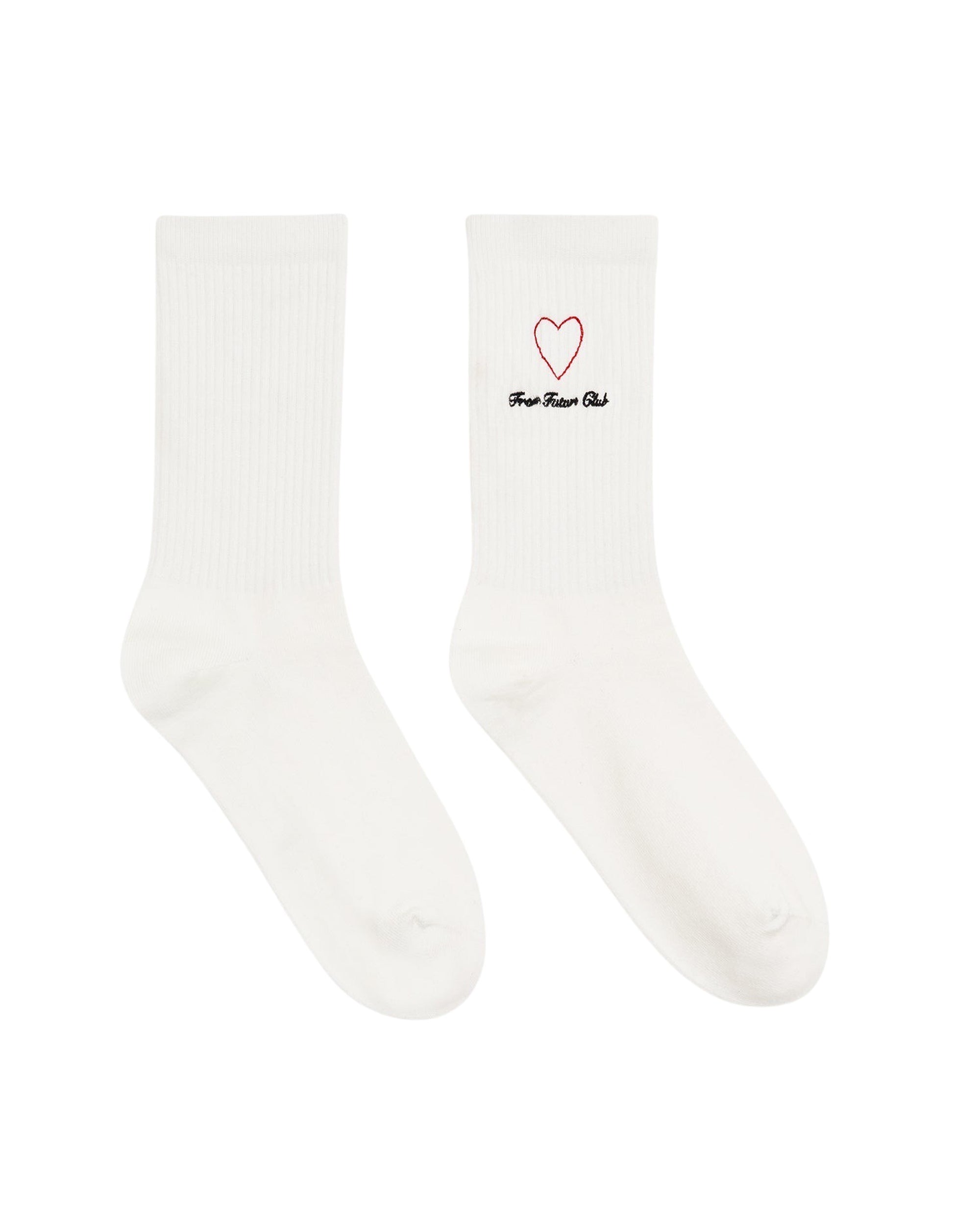 Chaussettes mi-hautes Coeur - Ecru