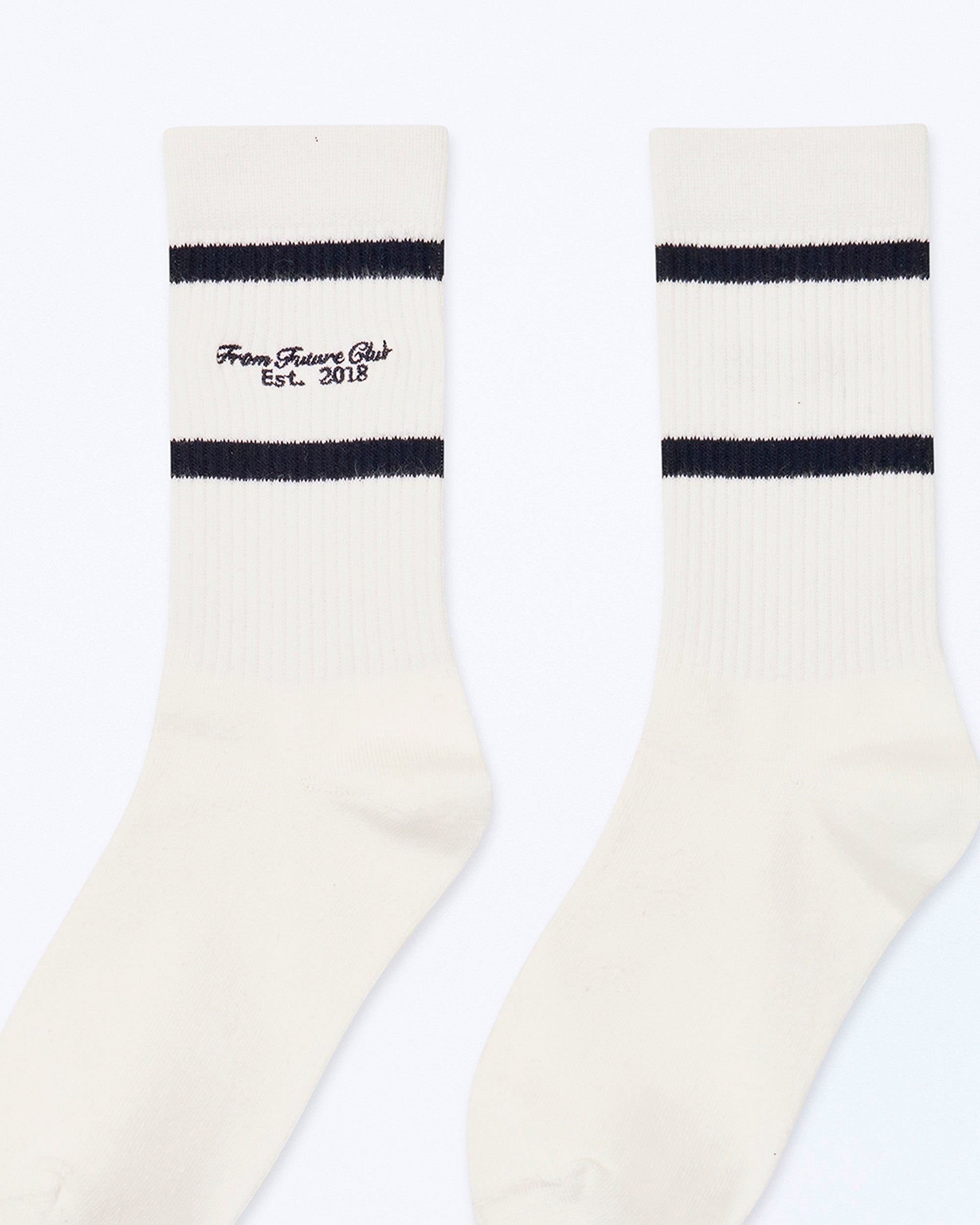 ECRU / DJV / QTY : 97 / Chaussettes Mi-hautes From Future Club - Ecru