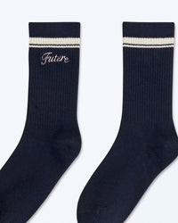 NAVY / DJV / QTY : 40 / Chaussettes Mi-hautes Future - Navy