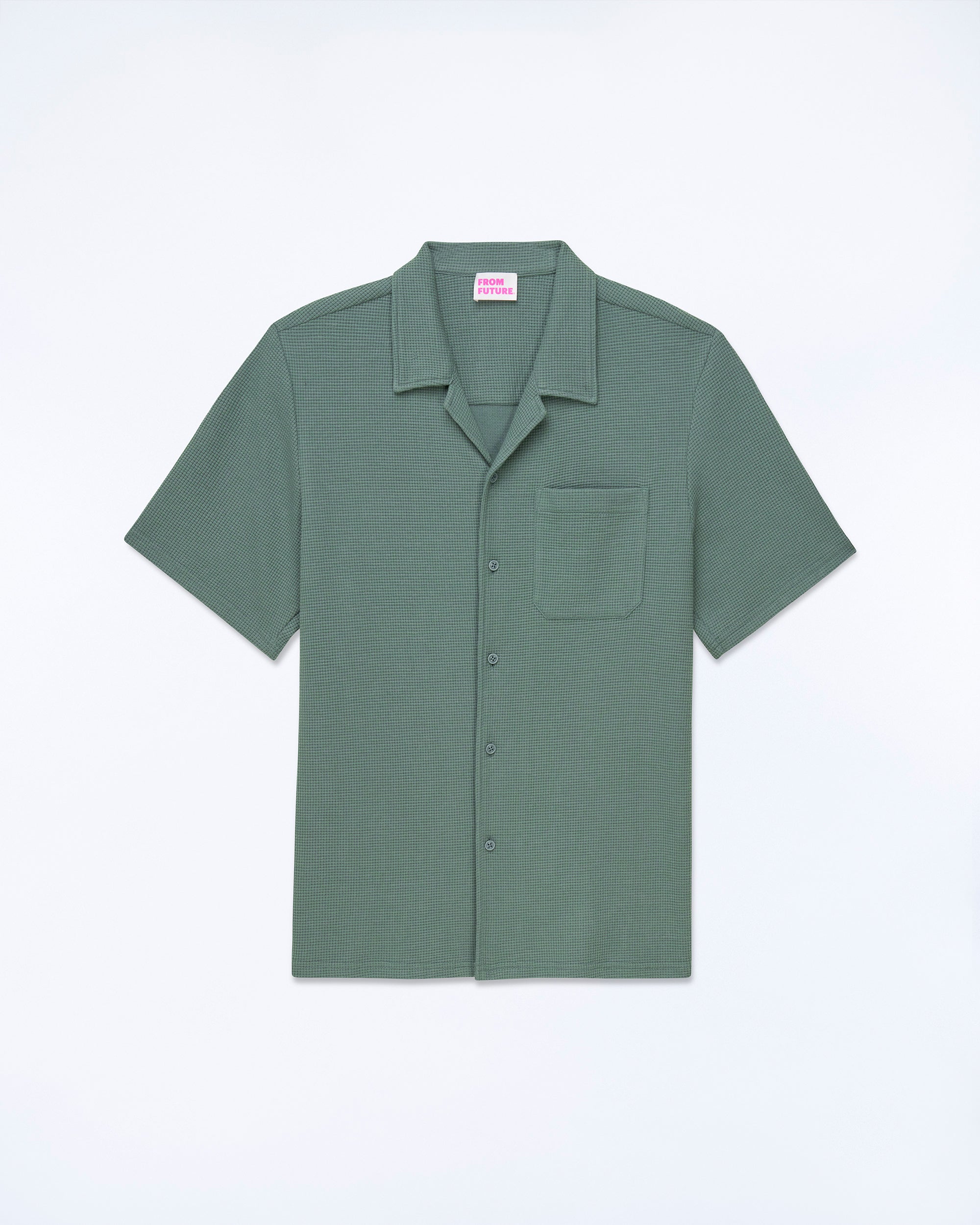 WASHED GREEN / NEW / QTY : 1 / Chemise Manches Courtes Popeline - Washed Green