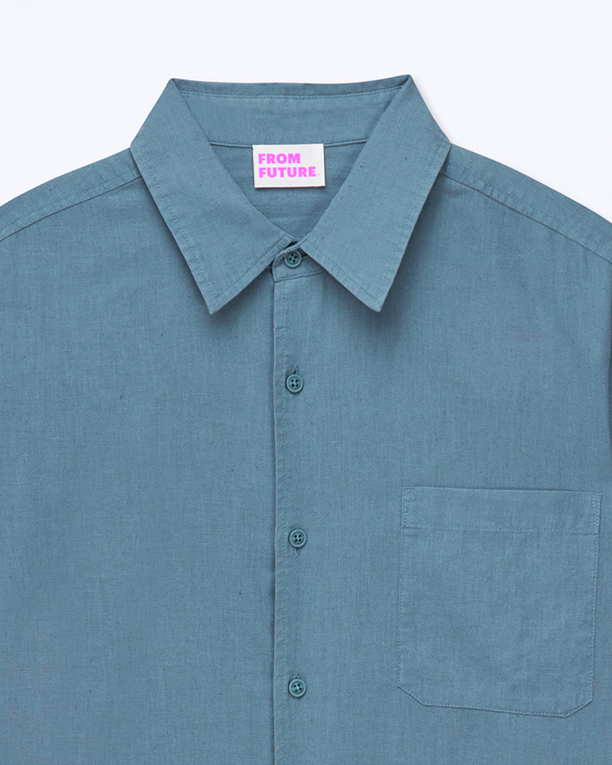BLUE JEAN / NEW / QTY : 58 / Chemise Manches Longues Popeline - Blue Jean