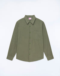 KAKI / NEW / QTY : 104 / Chemise Manches Longues Popeline - Kaki
