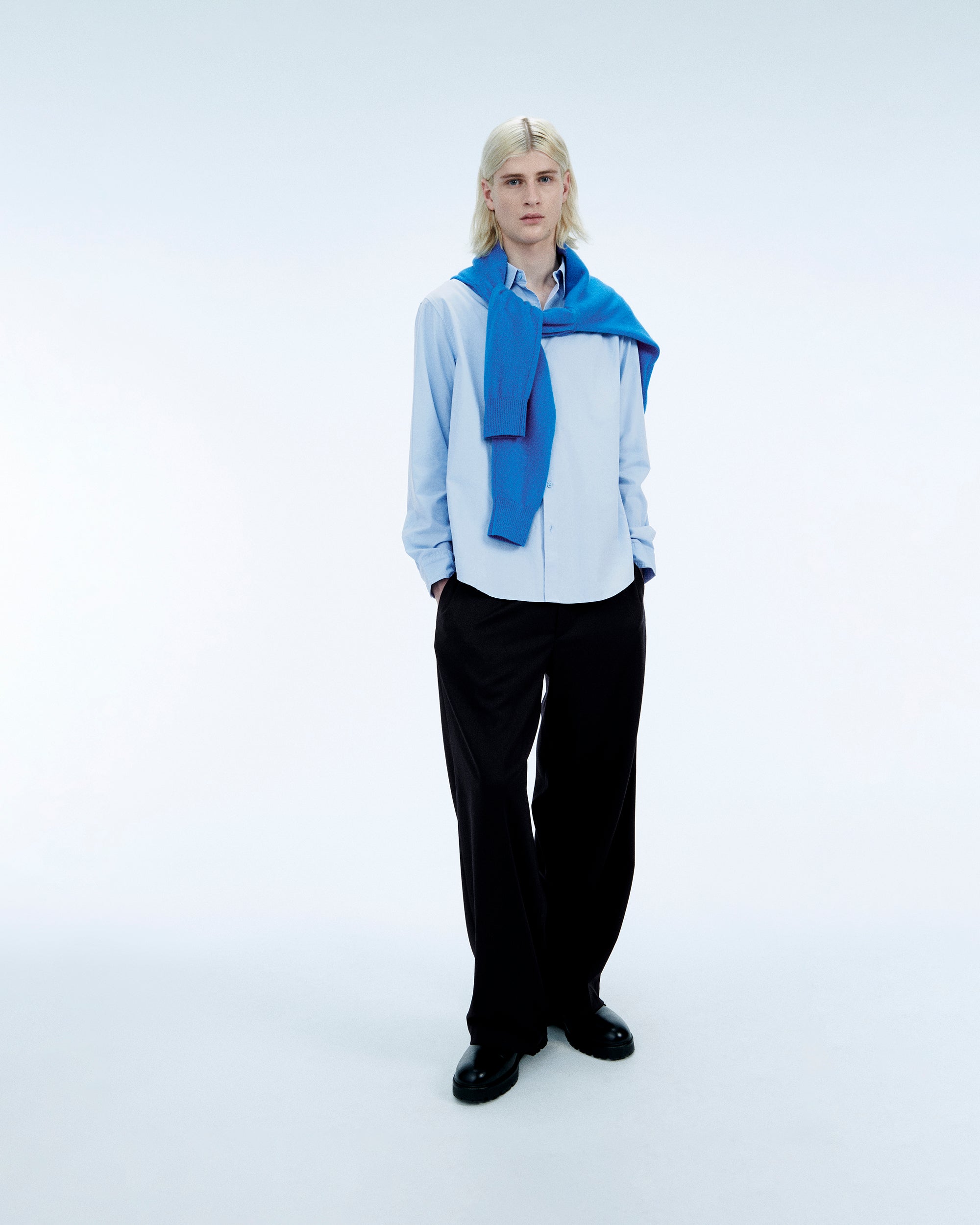 BLEU CIEL / NEW / QTY : 119 / Chemise Manches Longues - Bleu Ciel