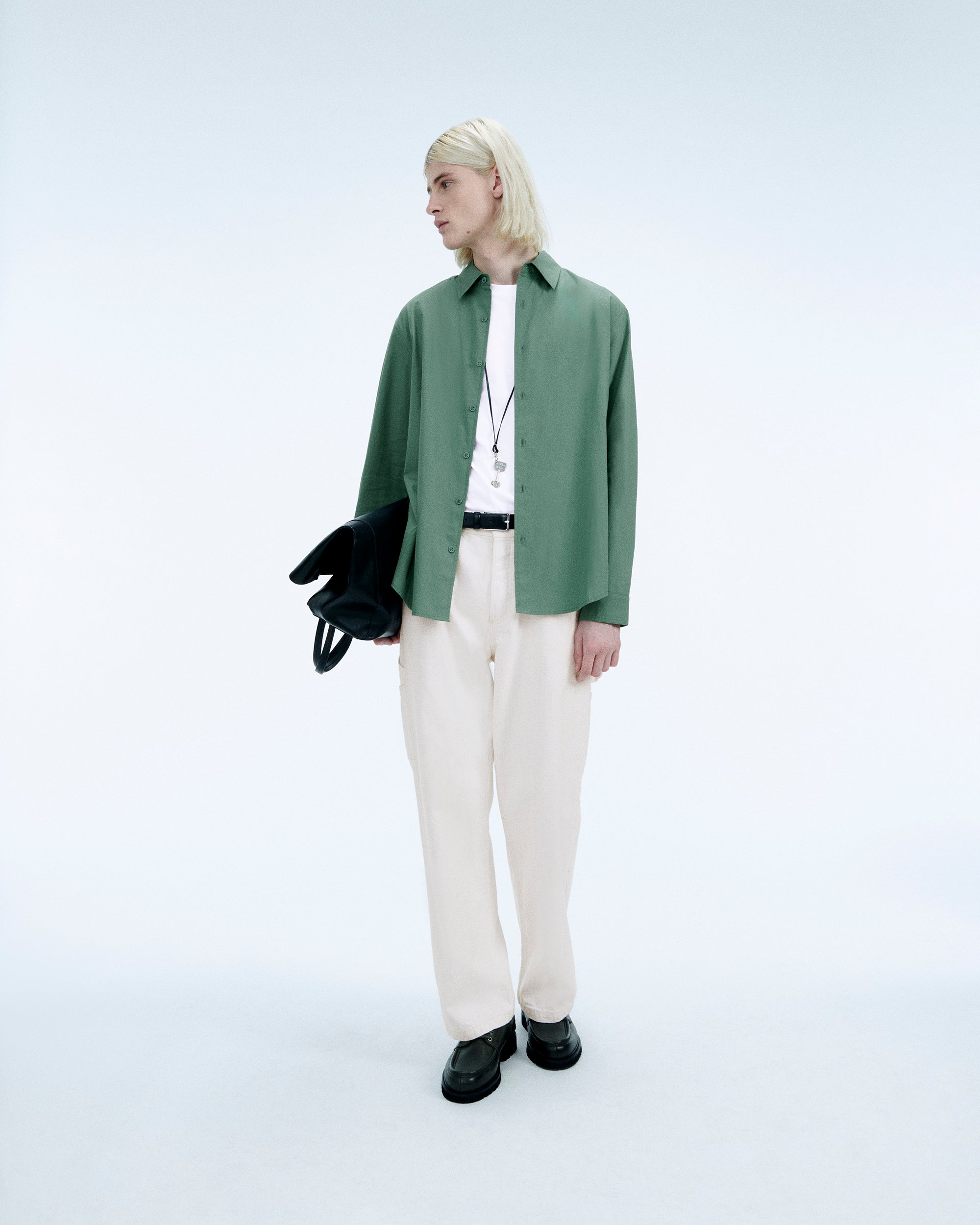 Chemise Manches Longues   - Washed Green