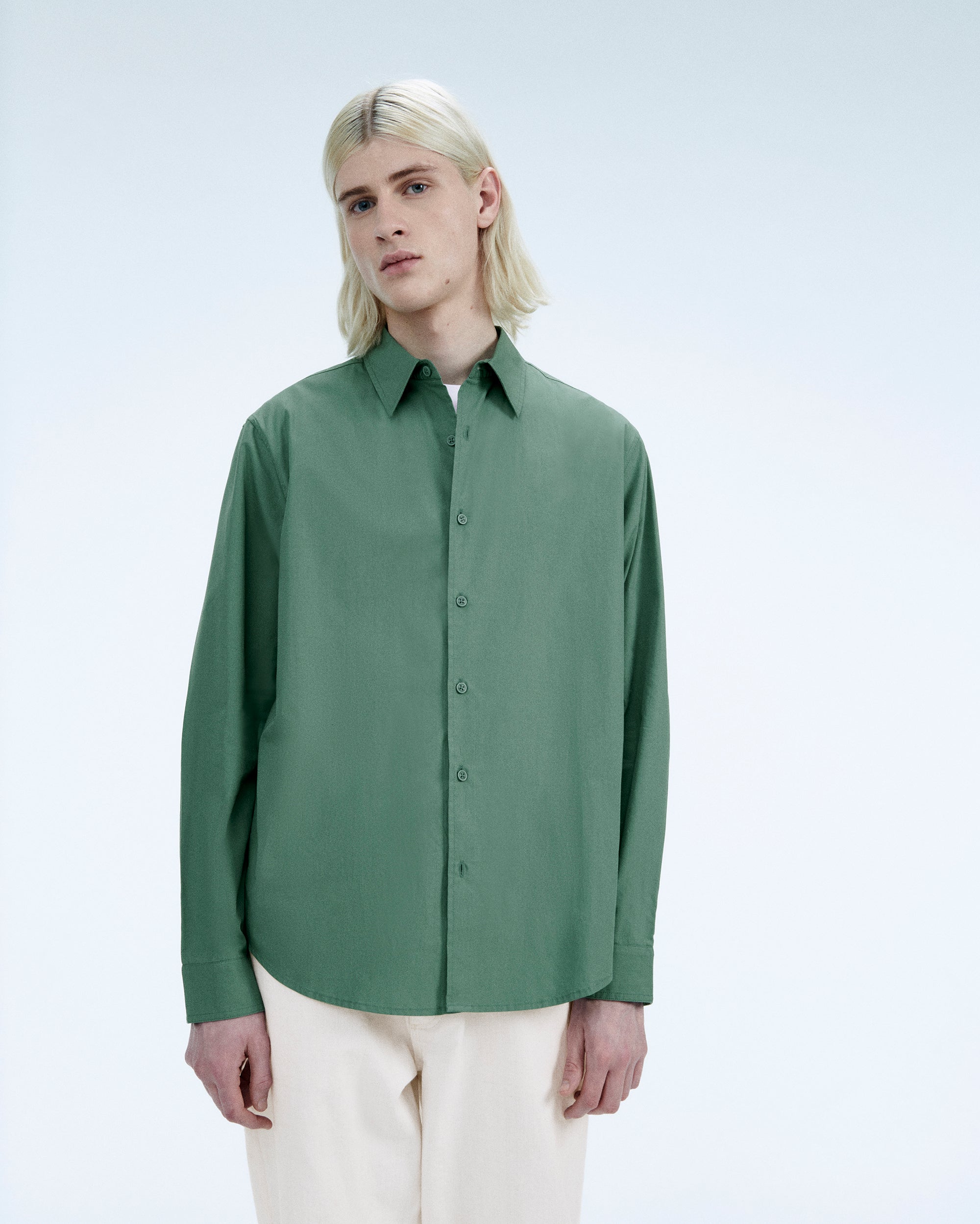 Chemise Manches Longues   - Washed Green
