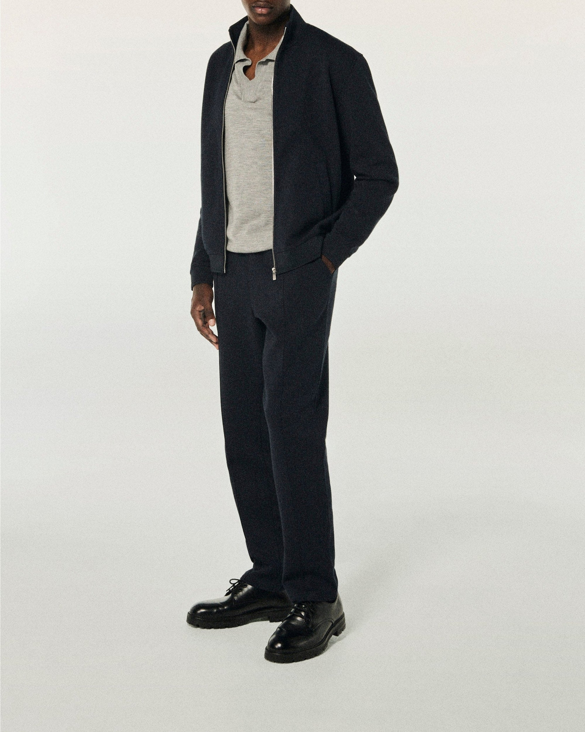 Pantalon de jogging droit à cordon de serrage - Navy
