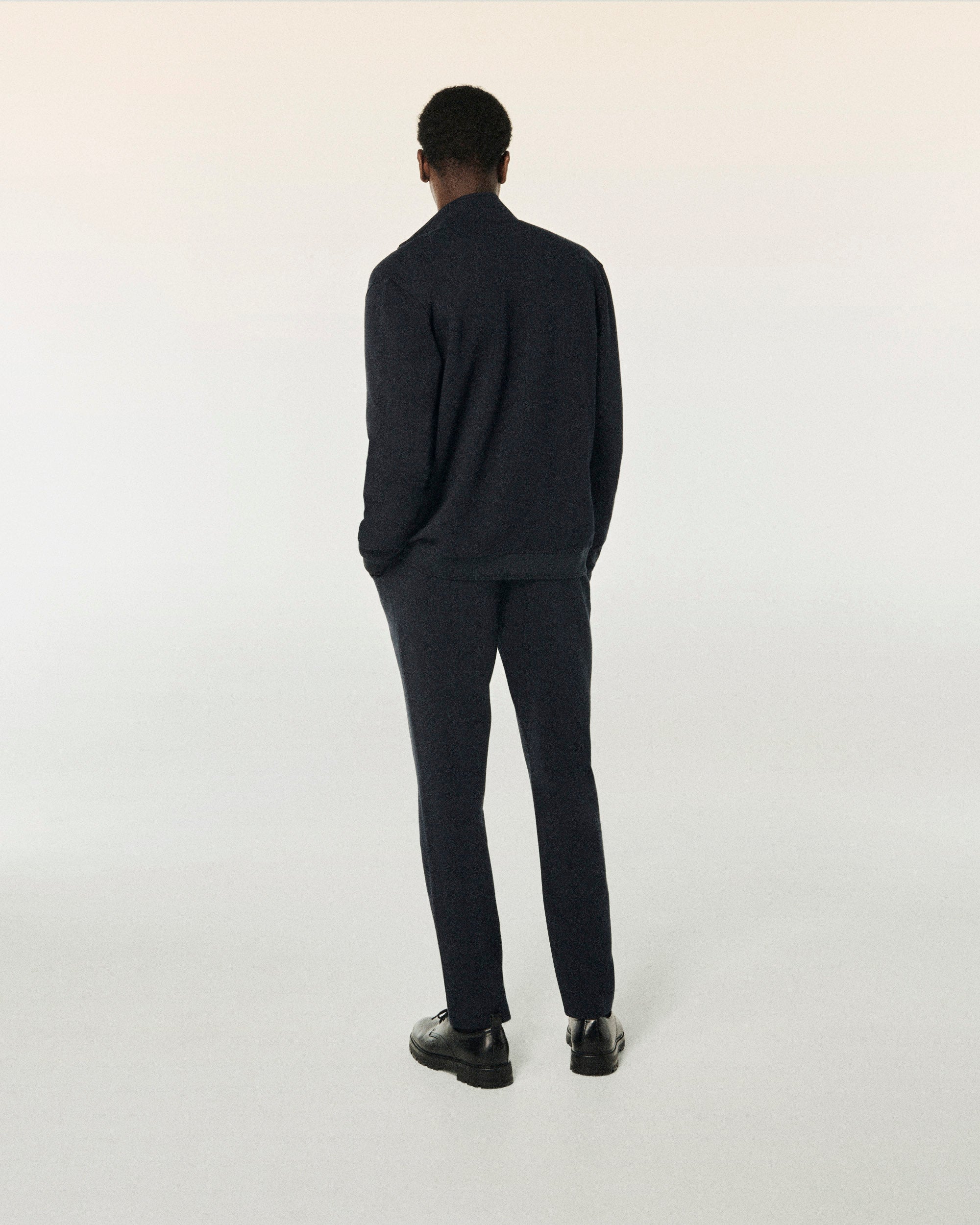 Pantalon de jogging droit à cordon de serrage - Navy
