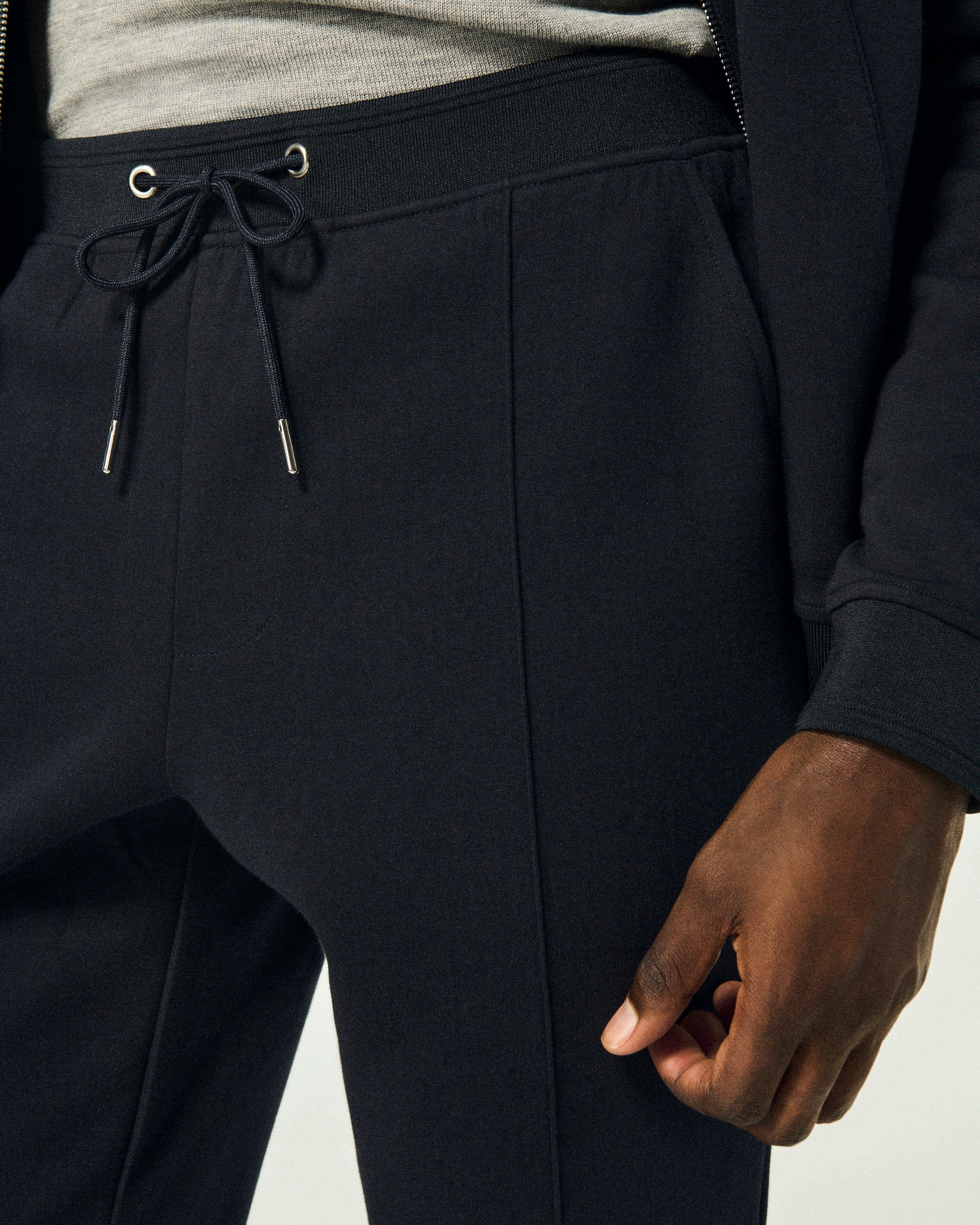 Pantalon de jogging droit à cordon de serrage - Navy