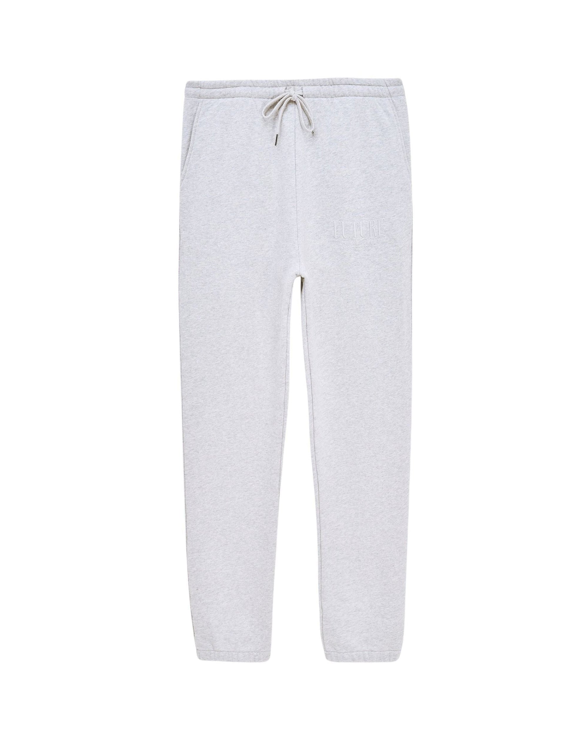 Pantalon de jogging droit à poches - Gris Chiné Clair