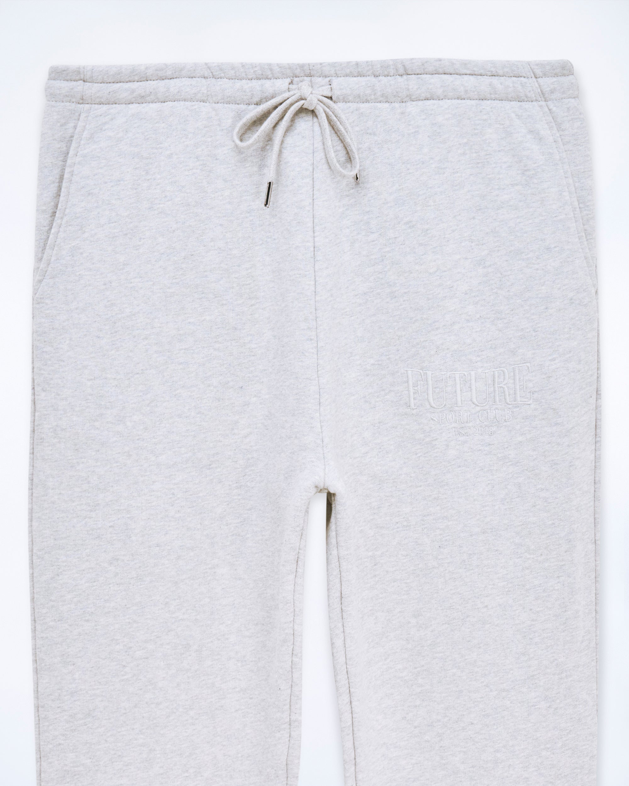 Pantalon de jogging droit à poches - Gris Chiné Clair