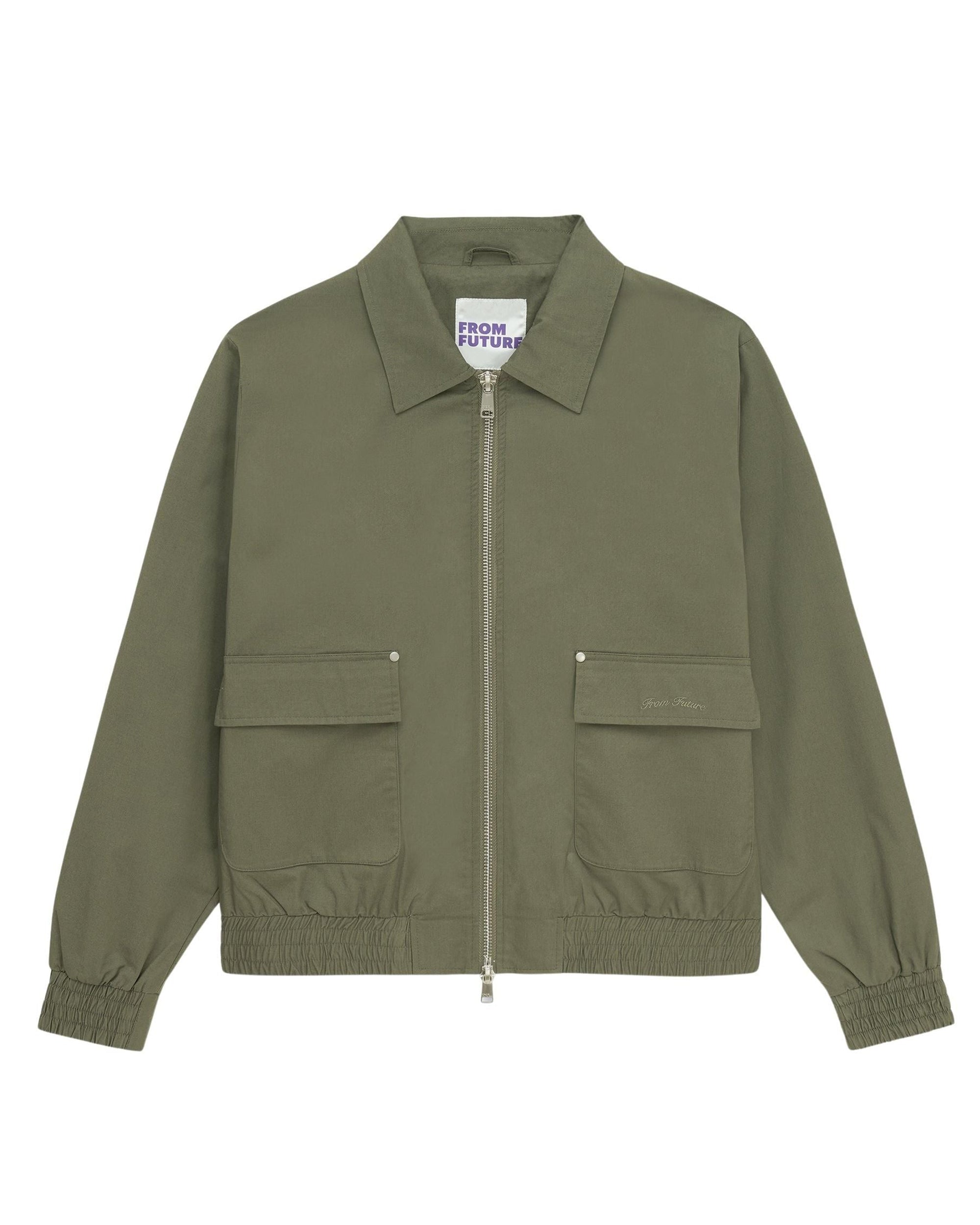 Veste à col chemise - Kaki