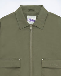 Veste à col chemise - Kaki