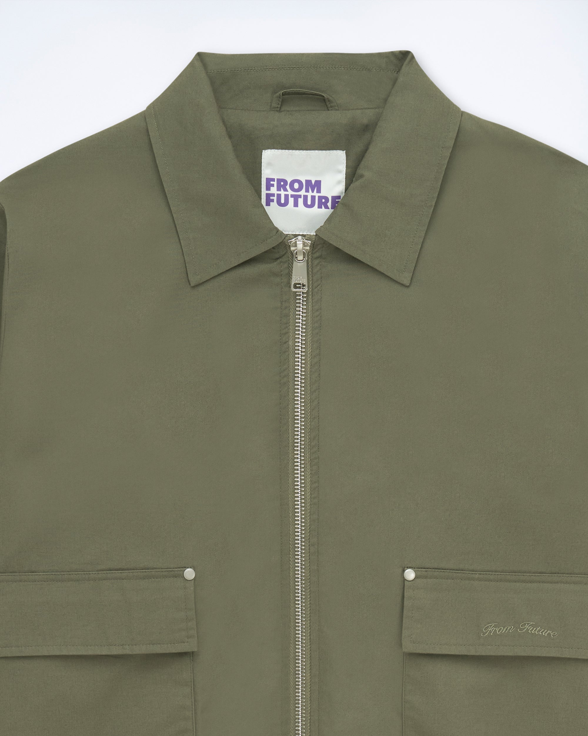 Veste à col chemise - Kaki