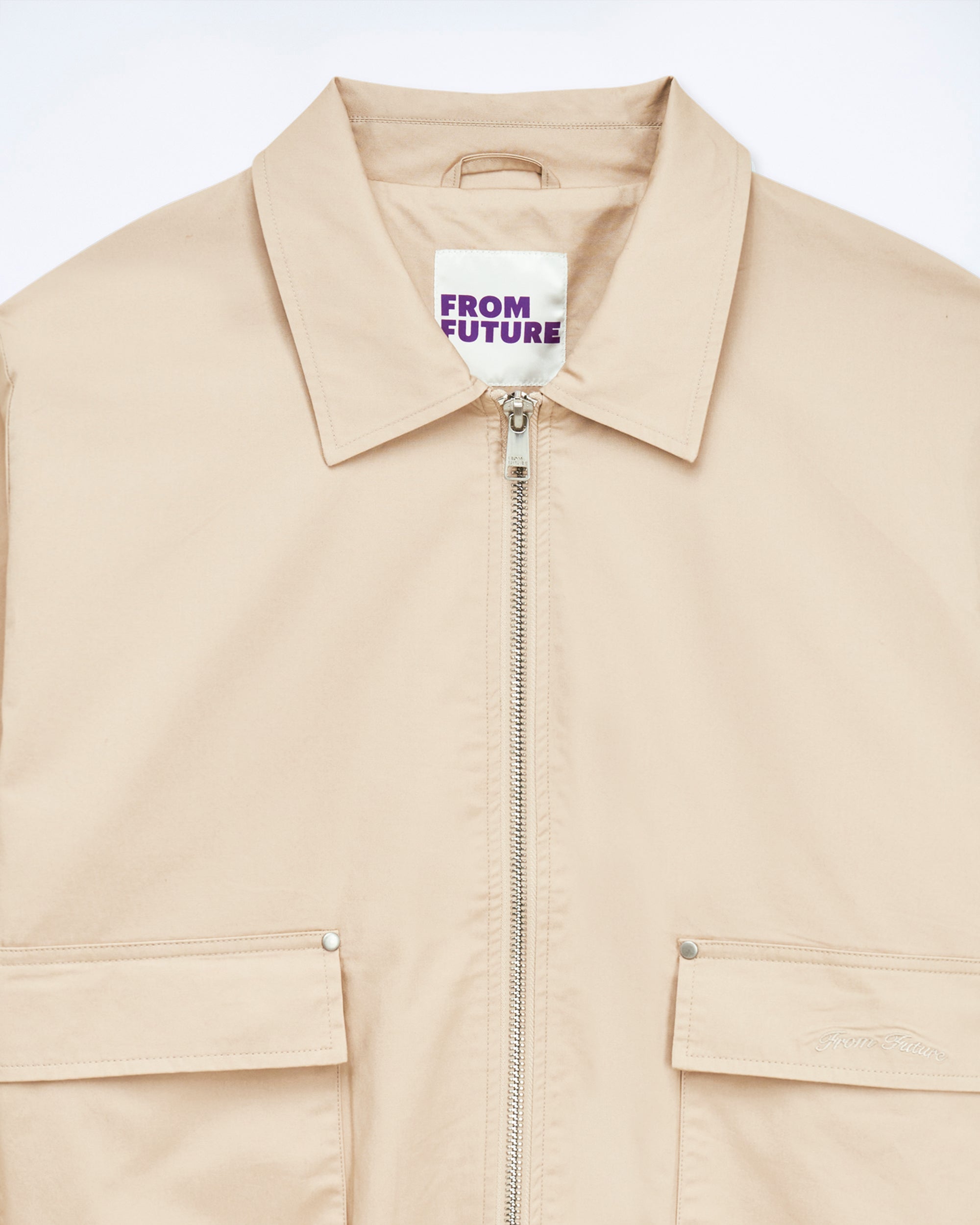 Veste à col chemise - Beige