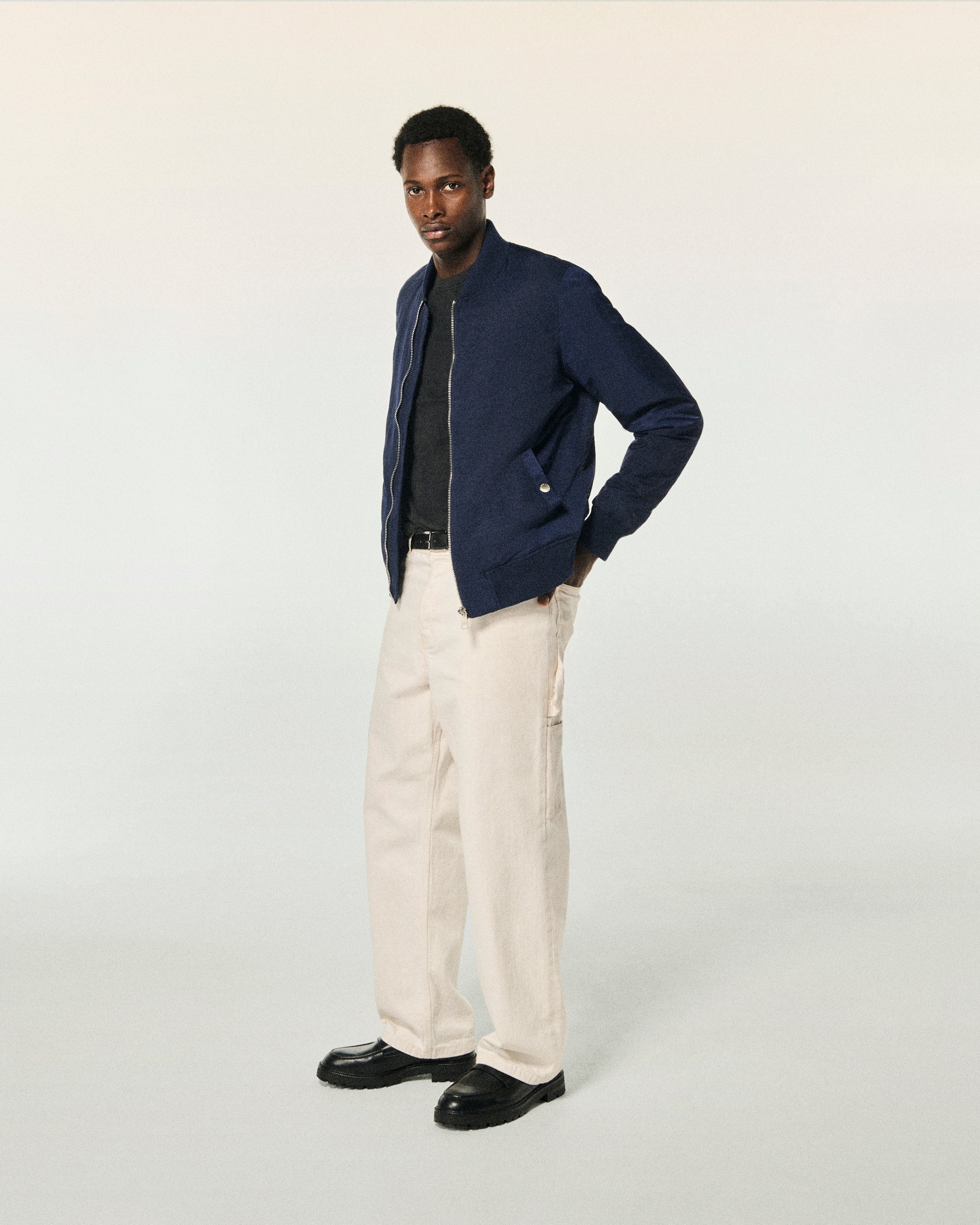 Outerwear Bomber   - Navy